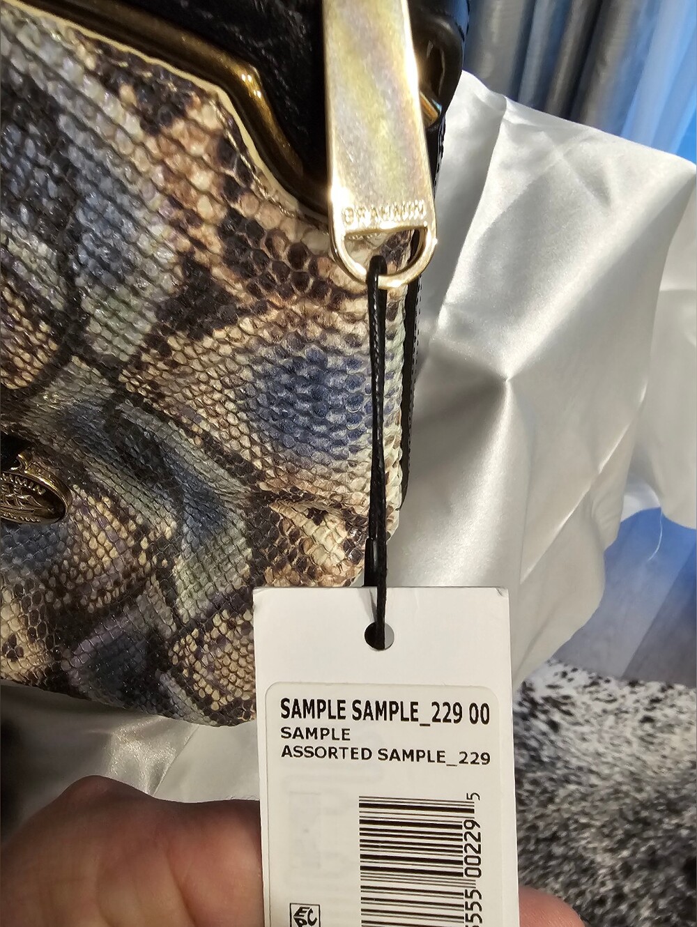Rare NWT Brahmin Sample Medium Duxbury Satchel Iridescent Haven Roxanne Leather - Picture 3 of 7